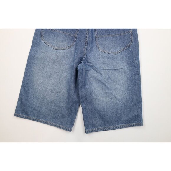 Deadstock Vtg 90s Marithe Francois Girbaud Mens 31 Baggy Denim Jean Shorts Blue - Picture 10 of 10